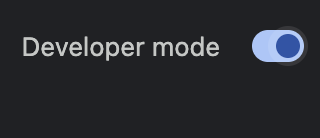 Developer mode ON